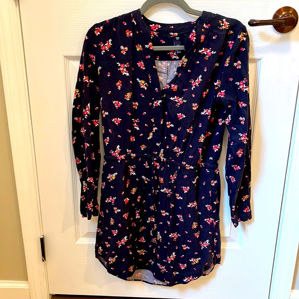 Gap Long Sleeve Navy Floral Dress